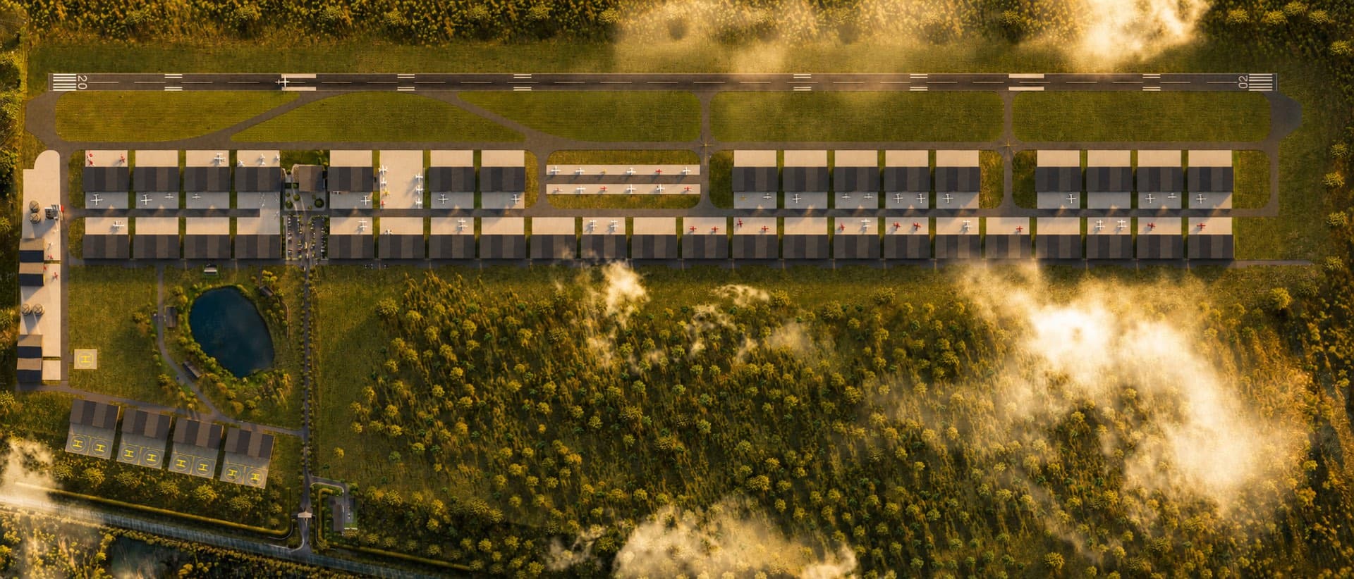 Aerial visualisation — Atlantic Aerodrome